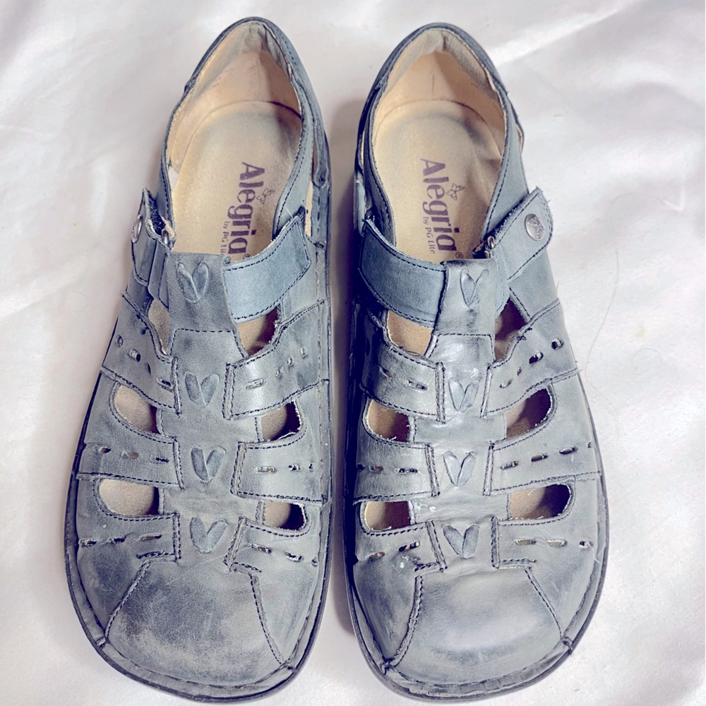 Alegría blue leather fisherman sandals